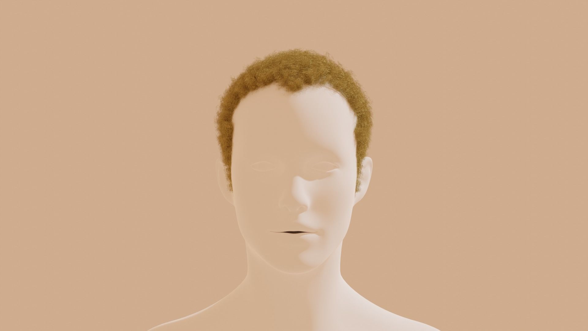 Short Blond Hair 3D model_6
