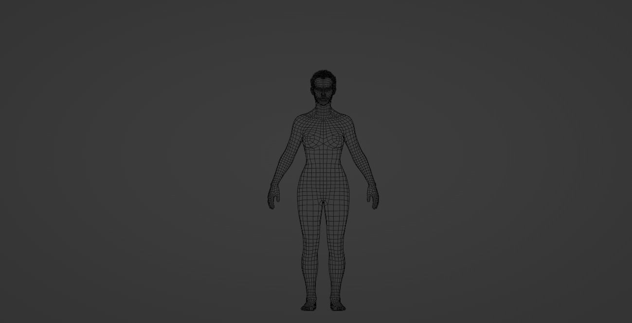 Short Blond Hair 3D model_15