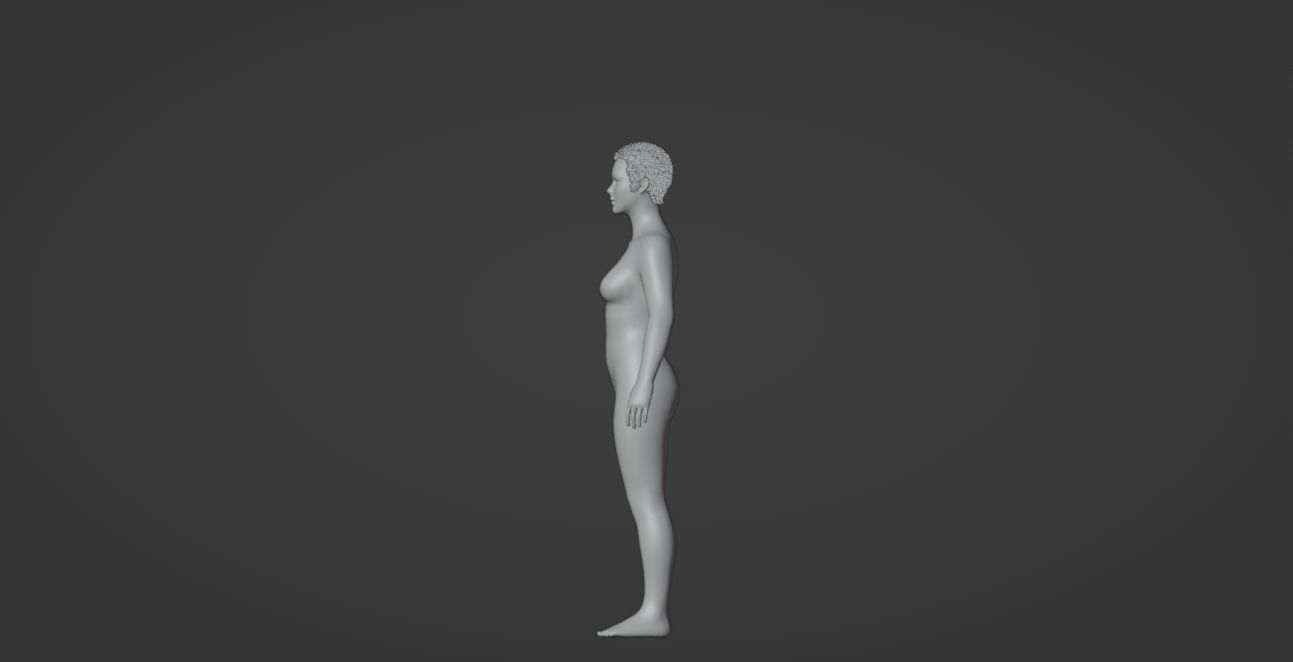 Short Blond Hair 3D model_22