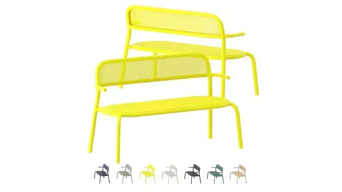 Fatboy toni bankski bench 3D model 3