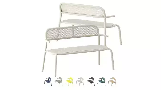 Fatboy toni bankski bench 3D model 2