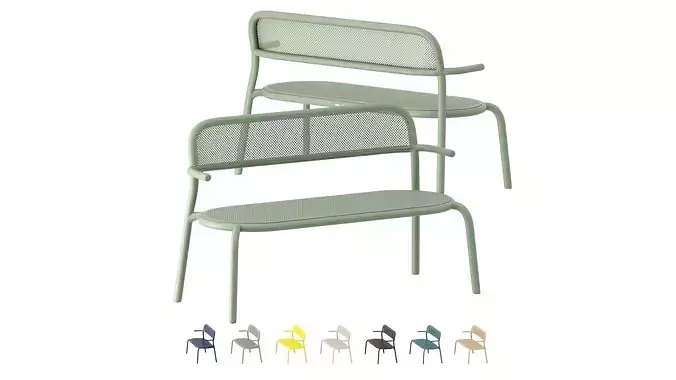Fatboy toni bankski bench 3D model 4