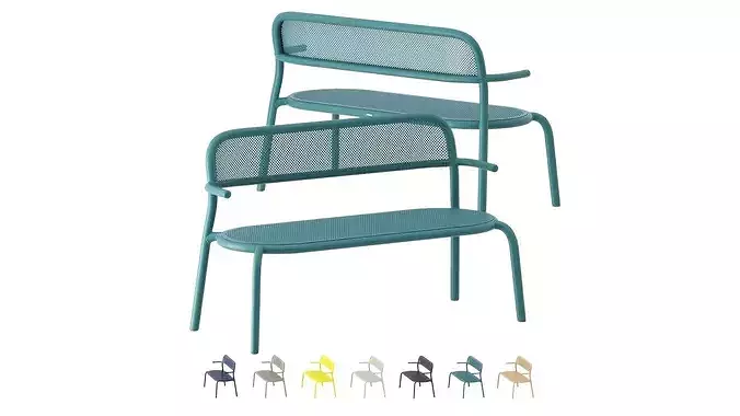 Fatboy toni bankski bench 3D model 5