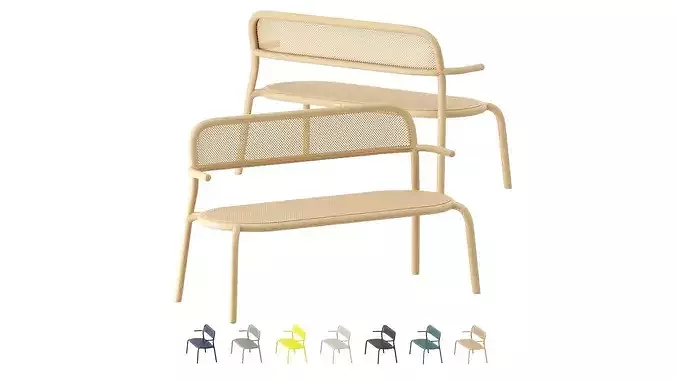 Fatboy toni bankski bench 3D model 6