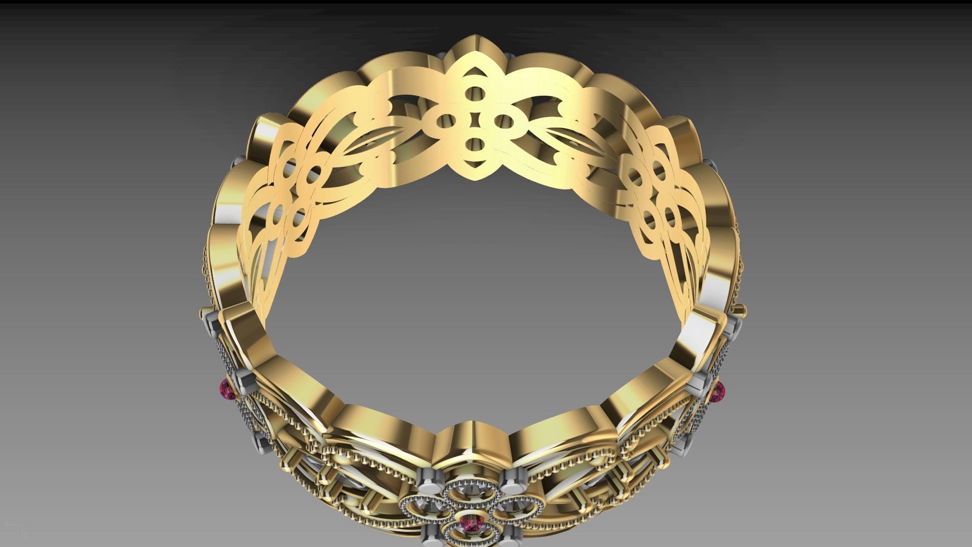 floral marquise ring stl verified  3D print model_11