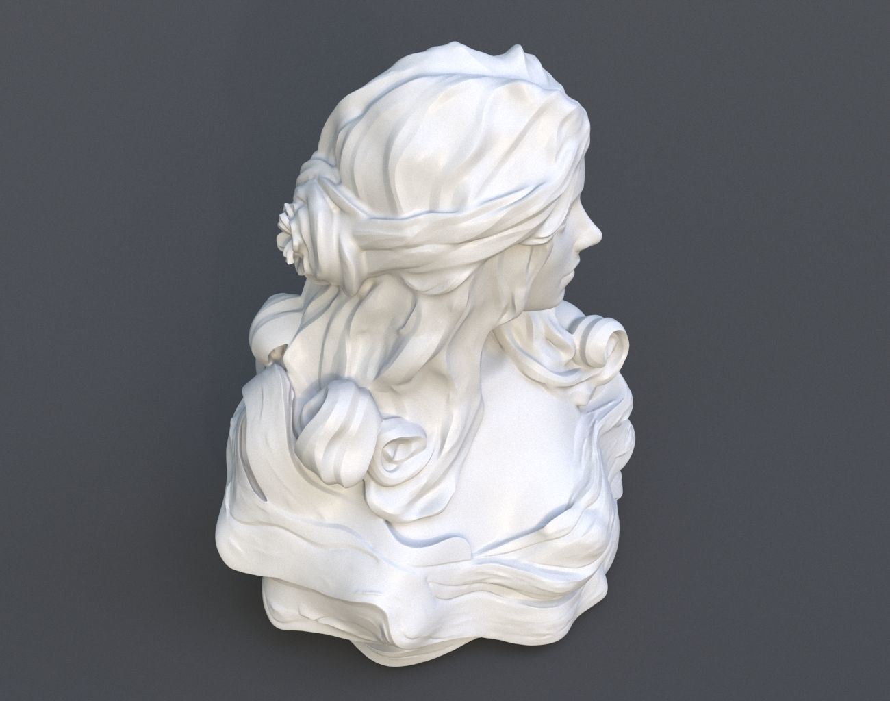 Female Bust Statue 220527 3D print model_16