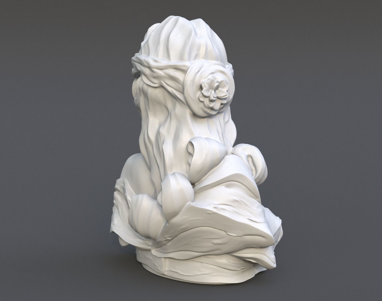 Female Bust Statue 220527 3D print model_7