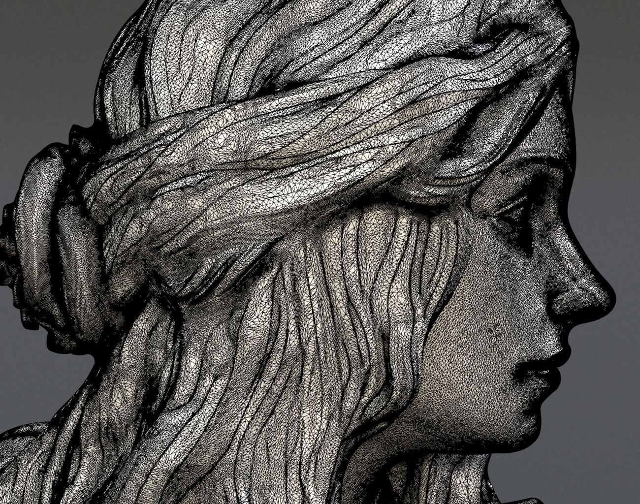 Female Bust Statue 220527 3D print model_22