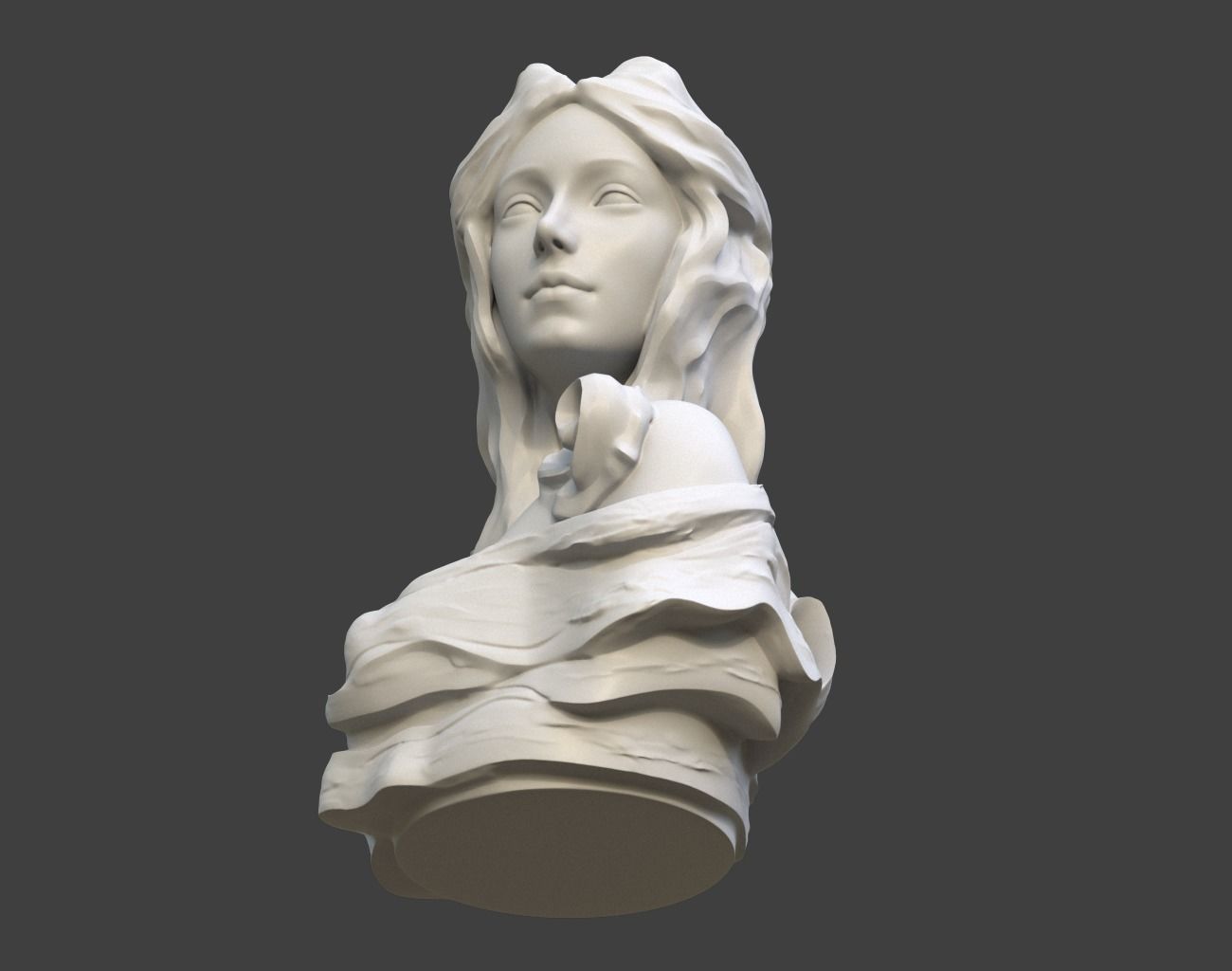 Female Bust Statue 220527 3D print model_19