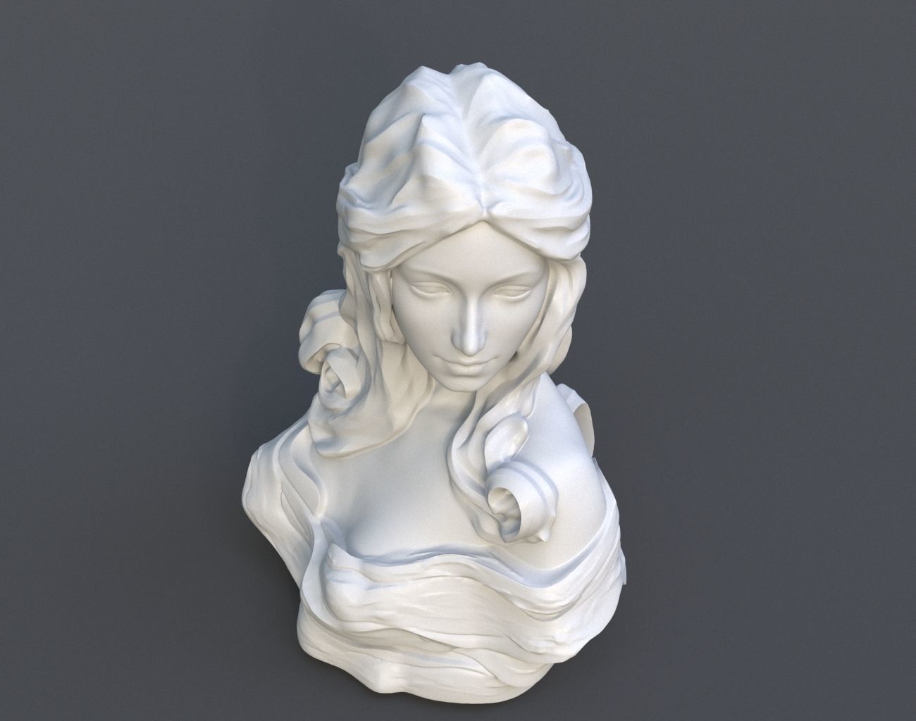 Female Bust Statue 220527 3D print model_12