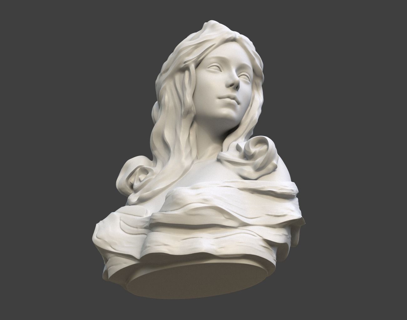 Female Bust Statue 220527 3D print model_18
