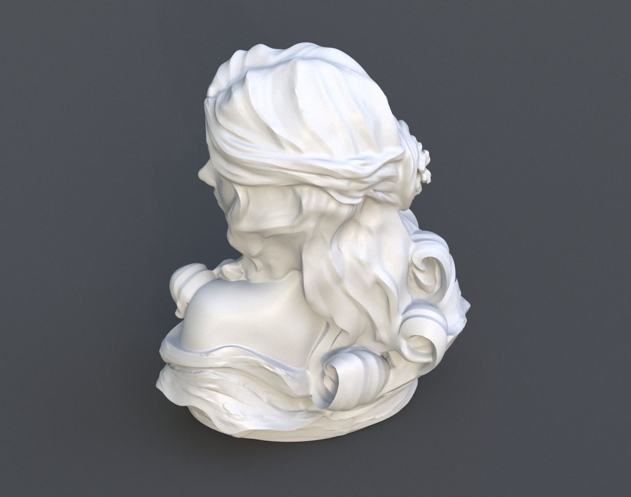 Female Bust Statue 220527 3D print model_14