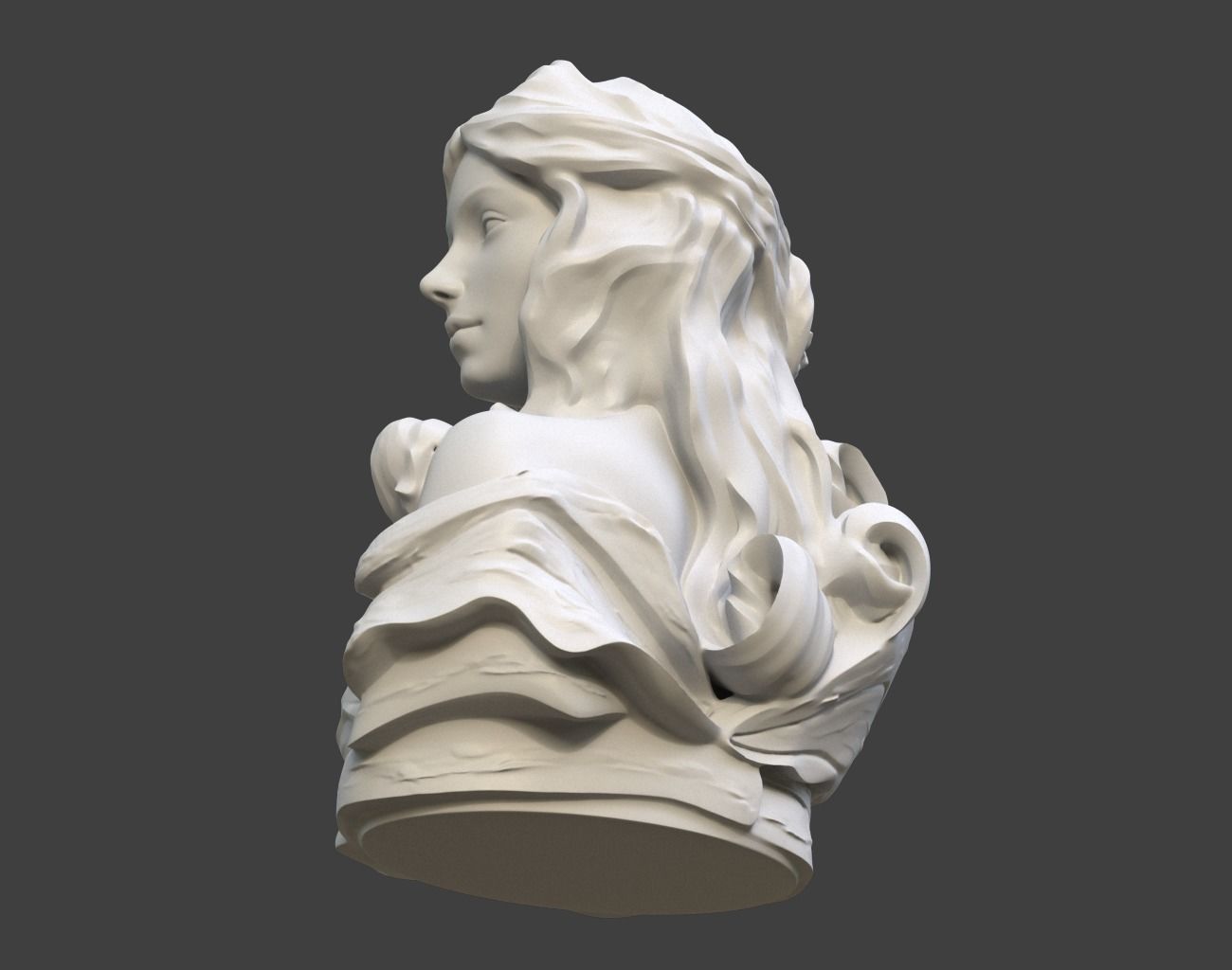 Female Bust Statue 220527 3D print model_20