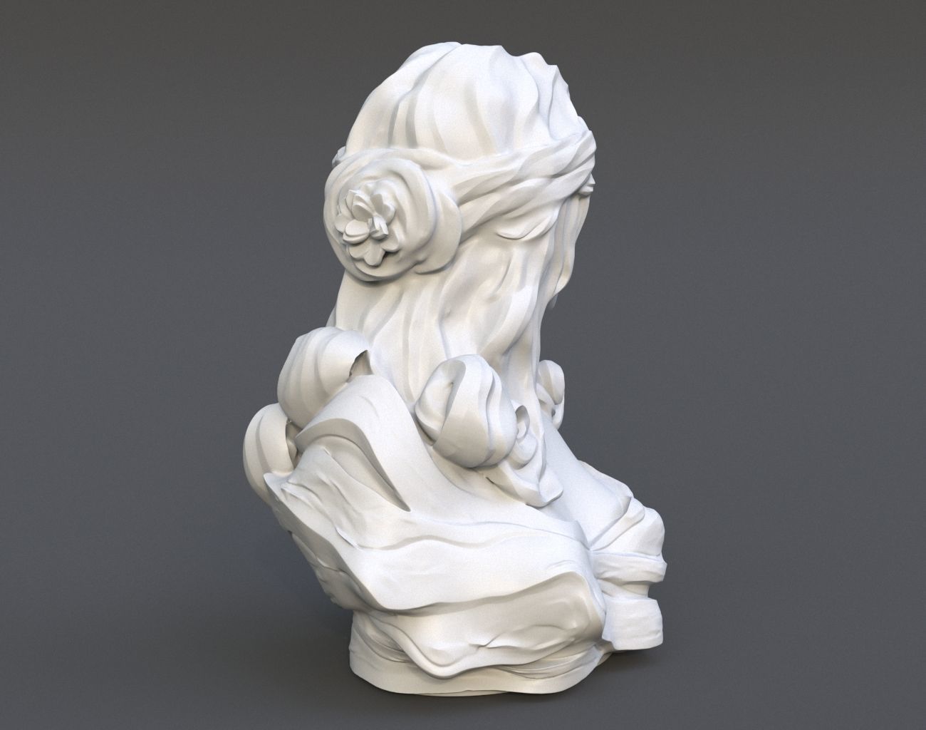 Female Bust Statue 220527 3D print model_8