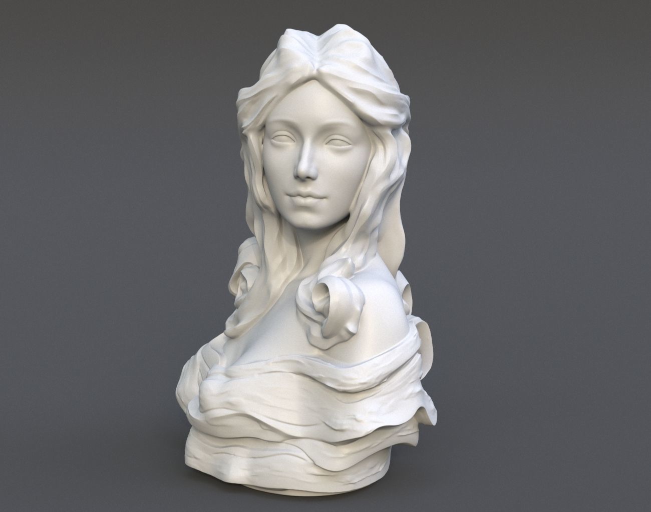 Female Bust Statue 220527 3D print model_3