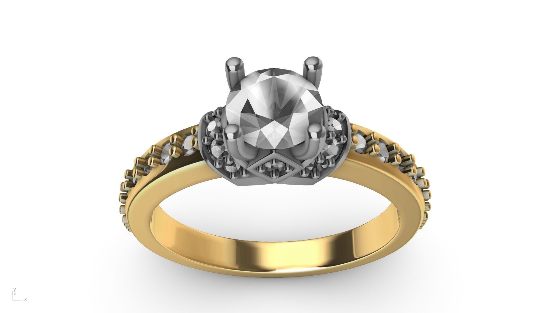 engagement ring stl verified  3D print model_1