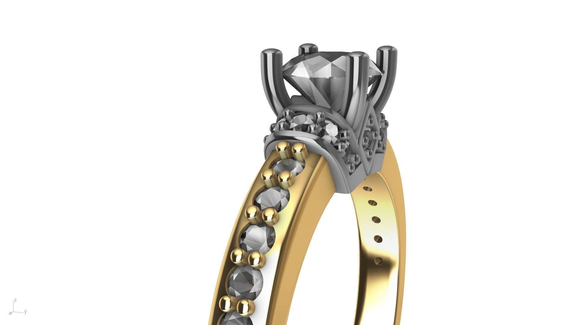 engagement ring stl verified  3D print model_31