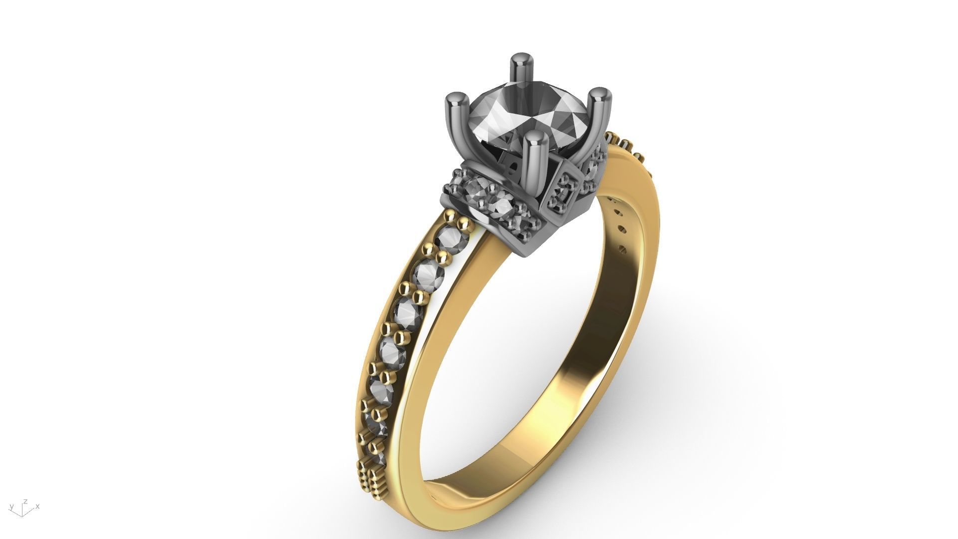 engagement ring stl verified  3D print model_2