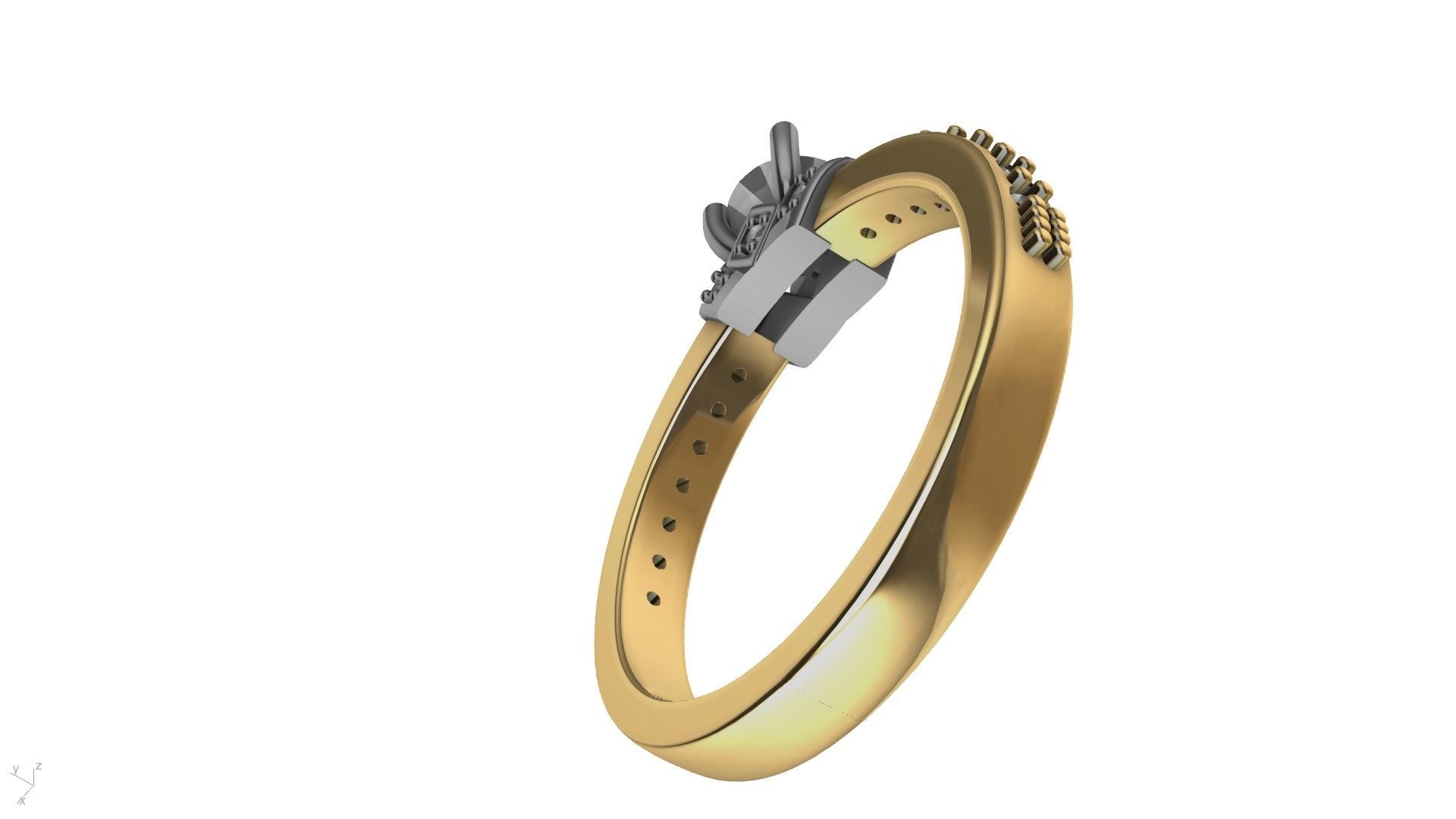 engagement ring stl verified  3D print model_5