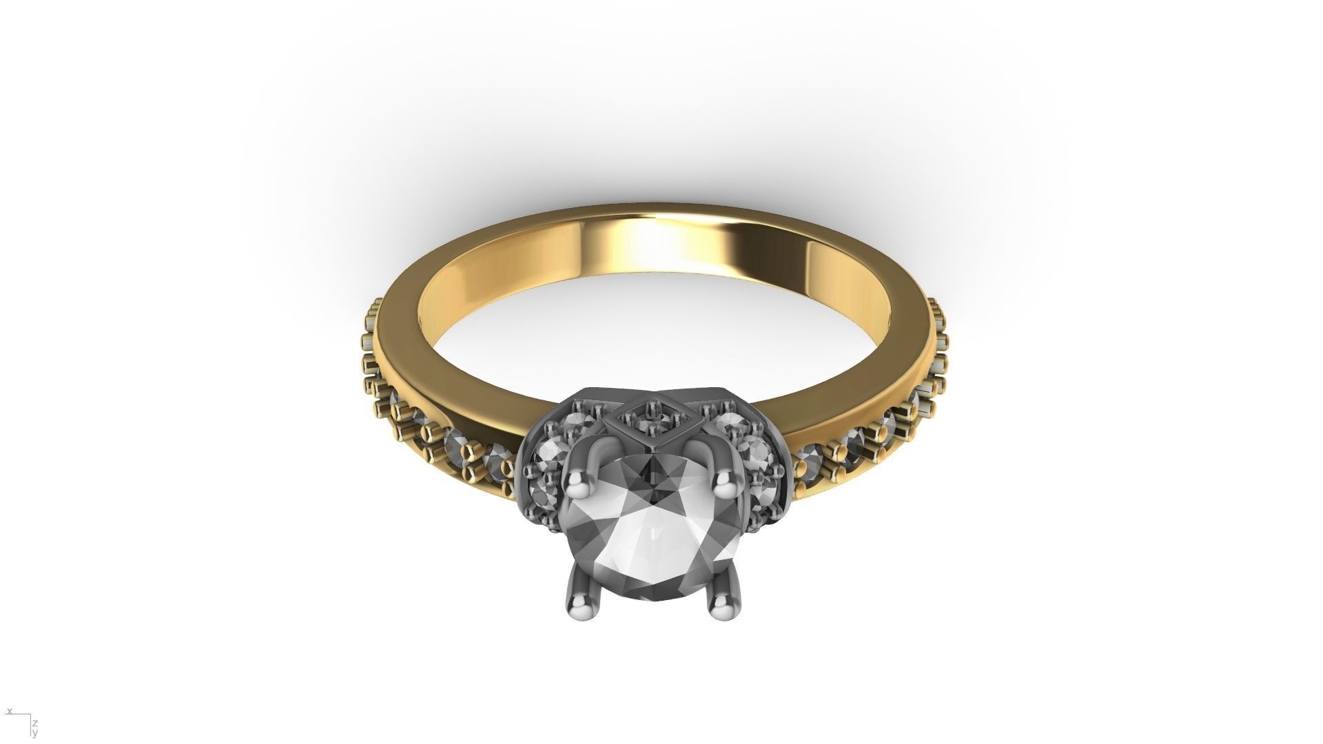 engagement ring stl verified  3D print model_21