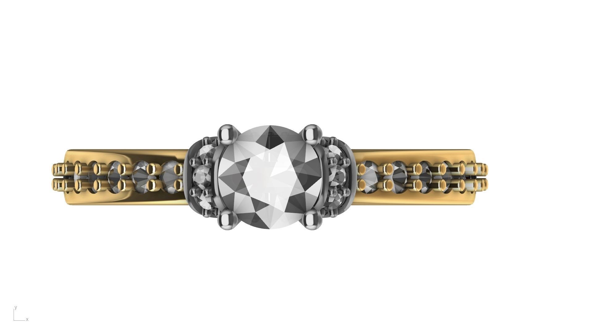 engagement ring stl verified  3D print model_33