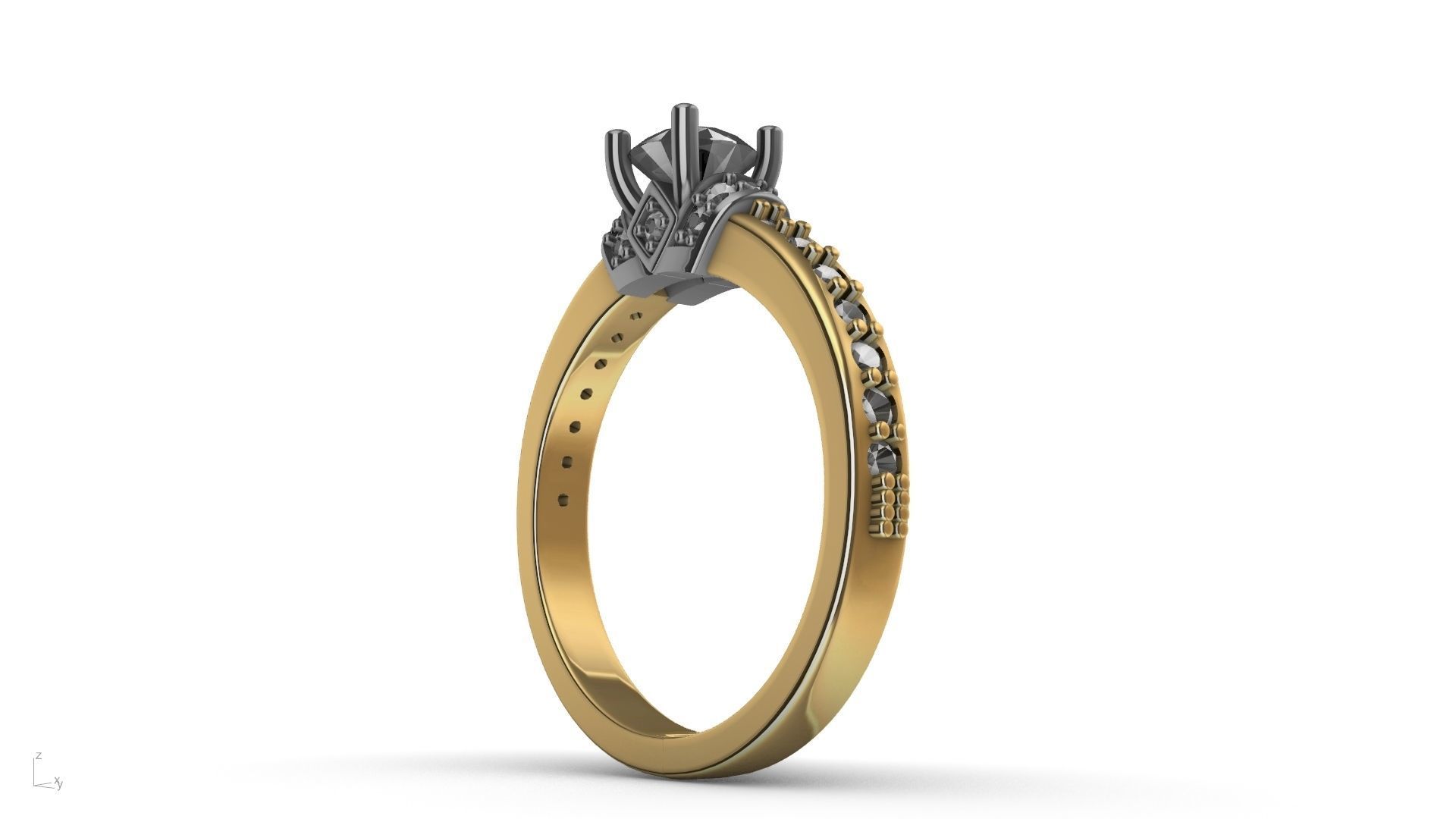 engagement ring stl verified  3D print model_16