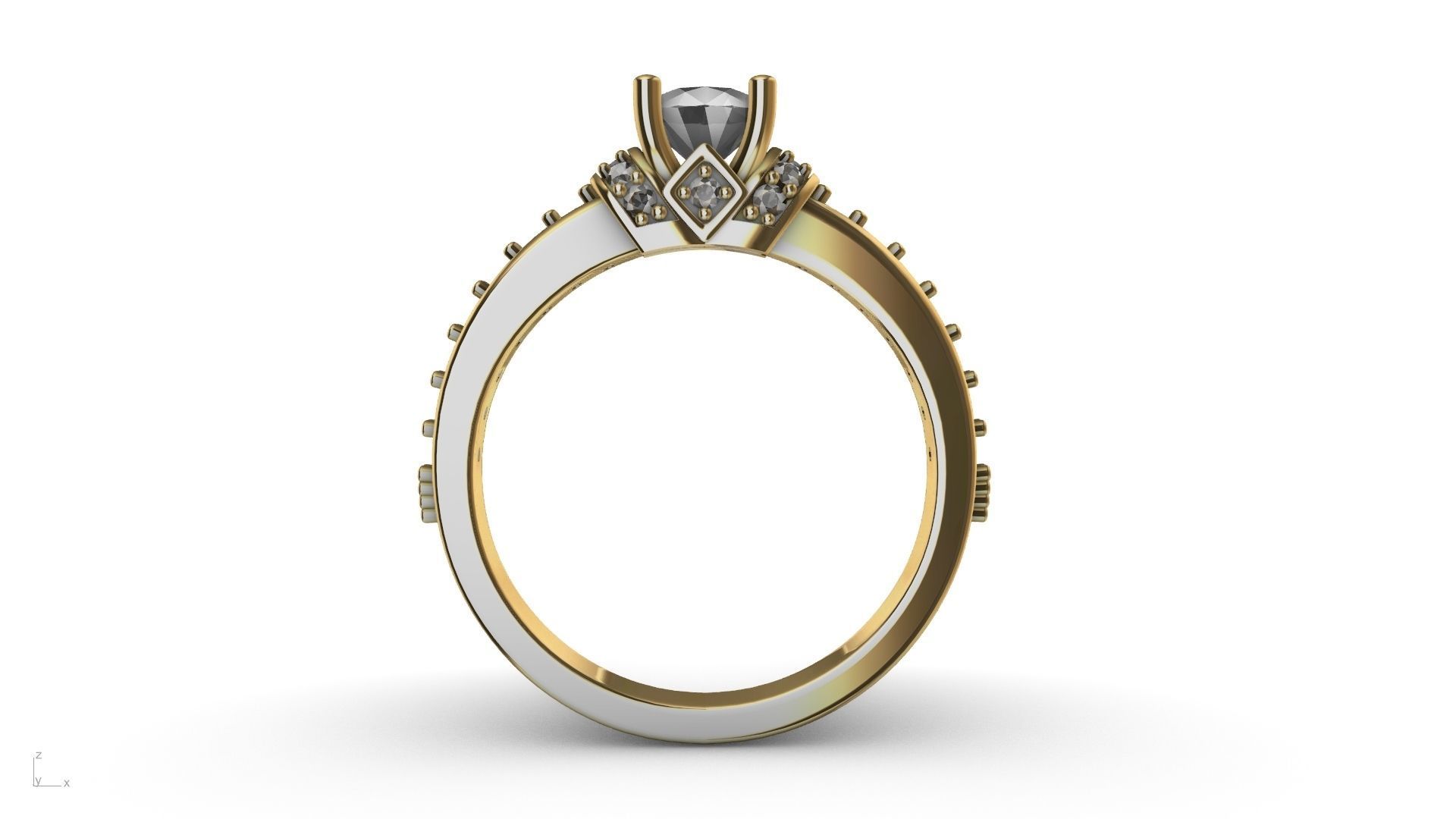 engagement ring stl verified  3D print model_6