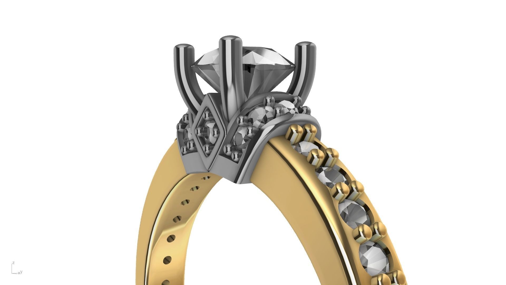 engagement ring stl verified  3D print model_32