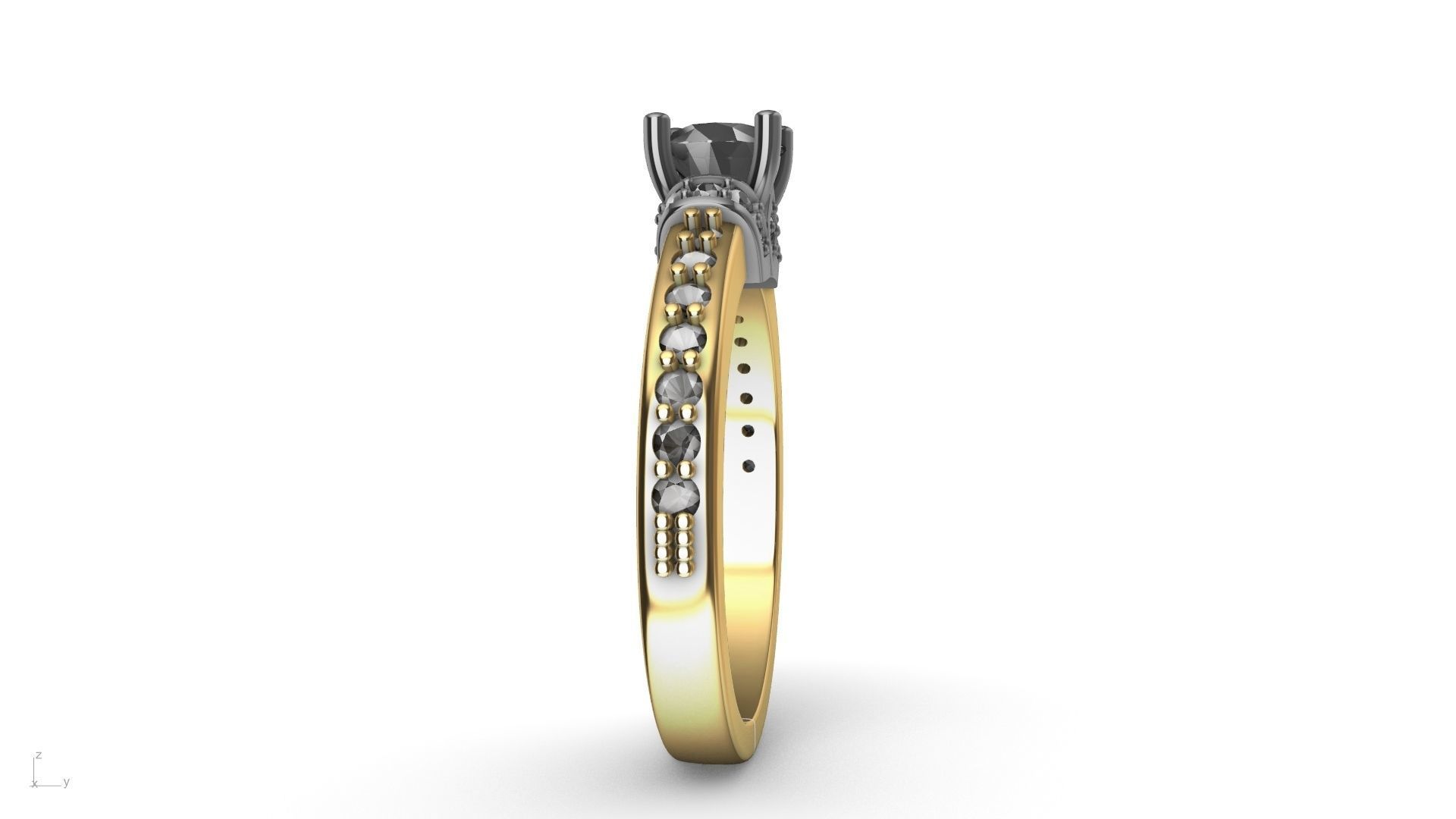 engagement ring stl verified  3D print model_25