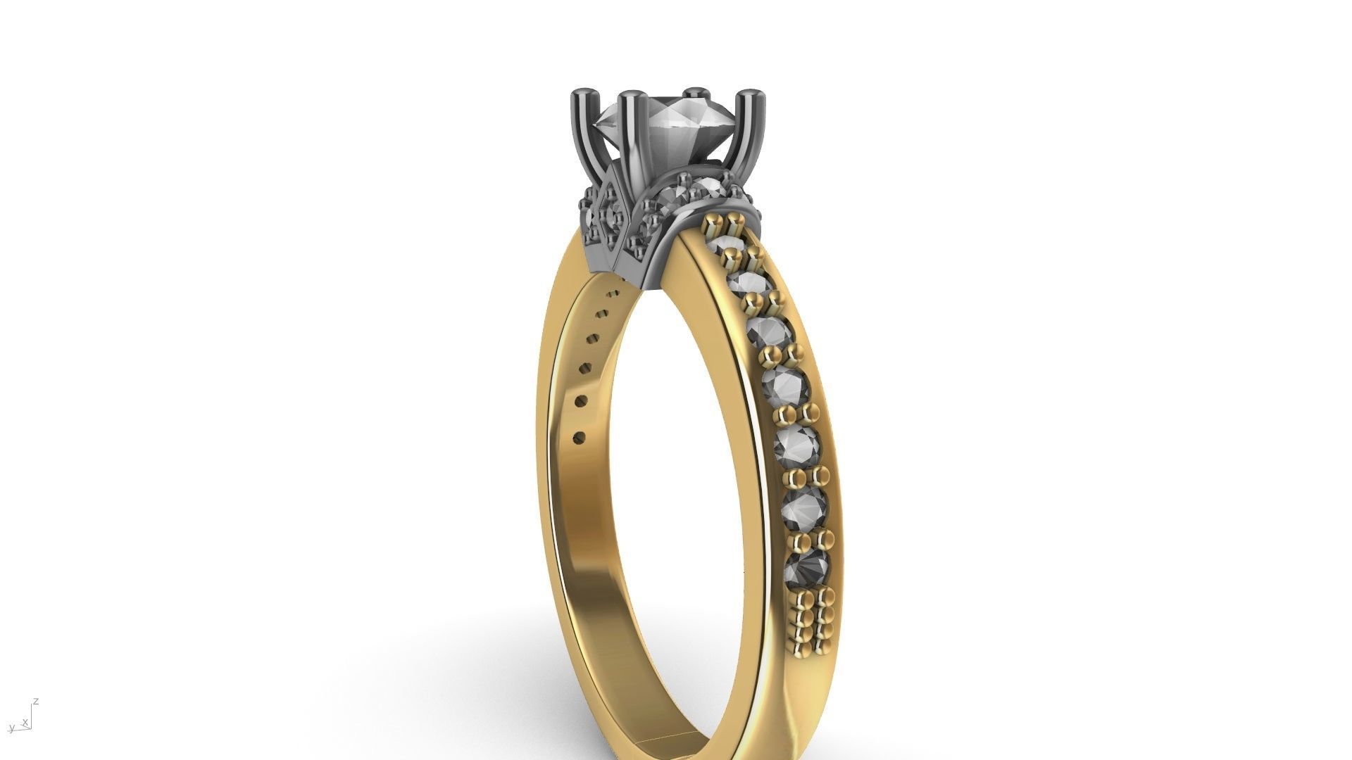 engagement ring stl verified  3D print model_26