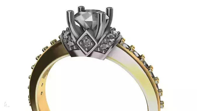 engagement ring stl verified  3D print model