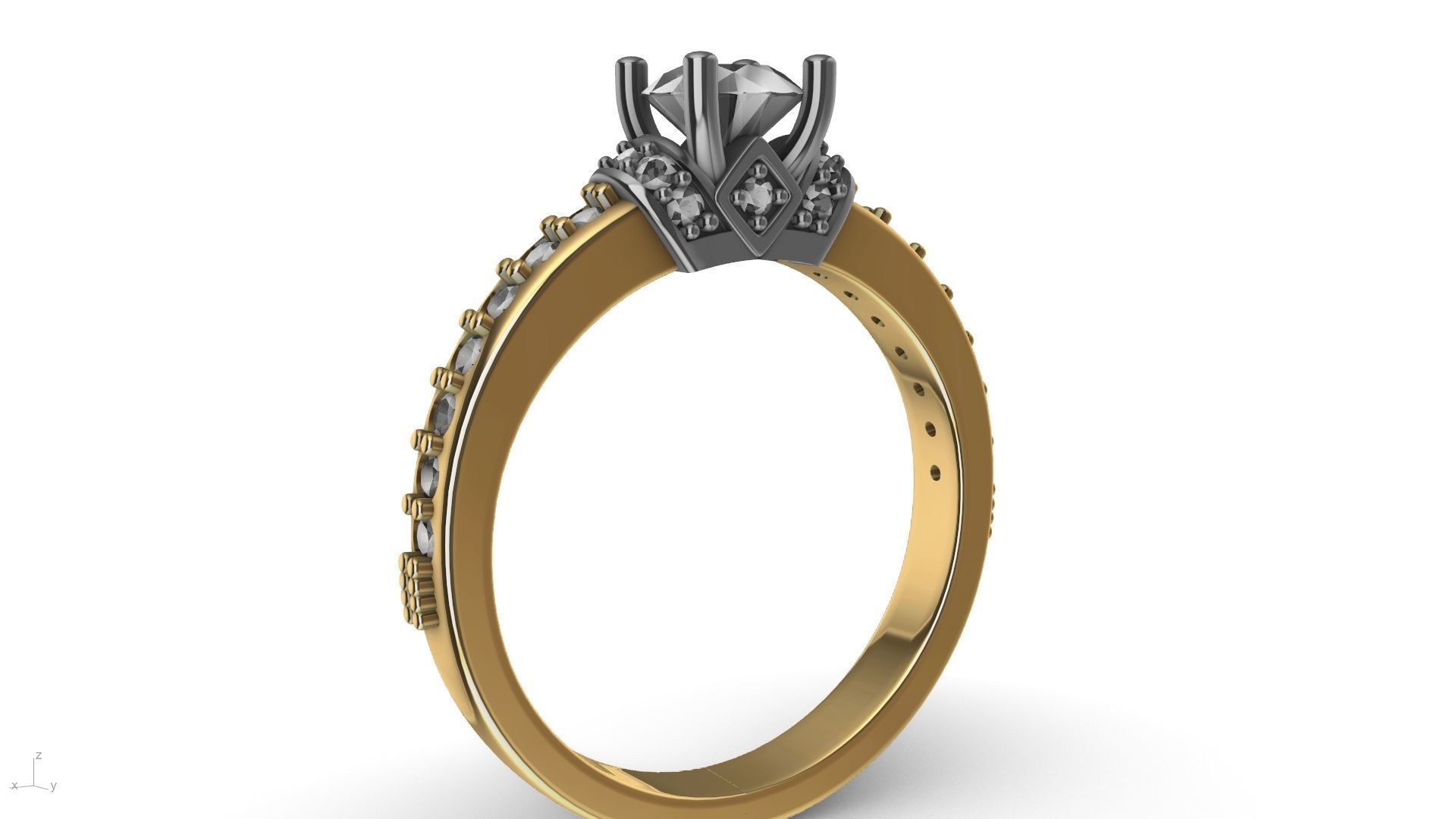 engagement ring stl verified  3D print model_24
