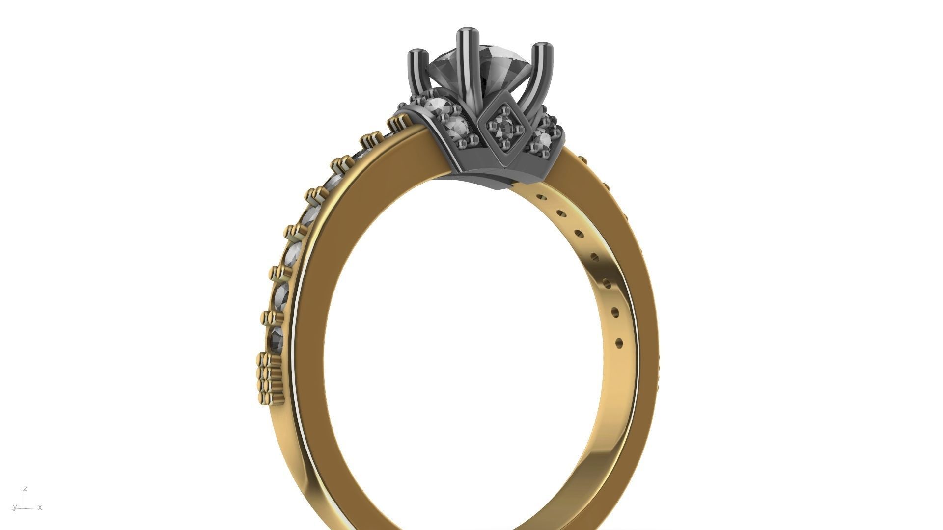 engagement ring stl verified  3D print model_14