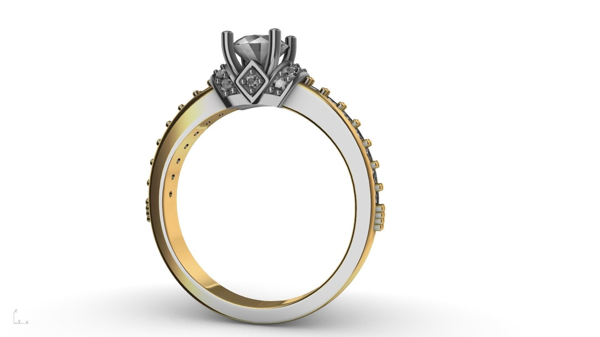 engagement ring stl verified  3D print model_36