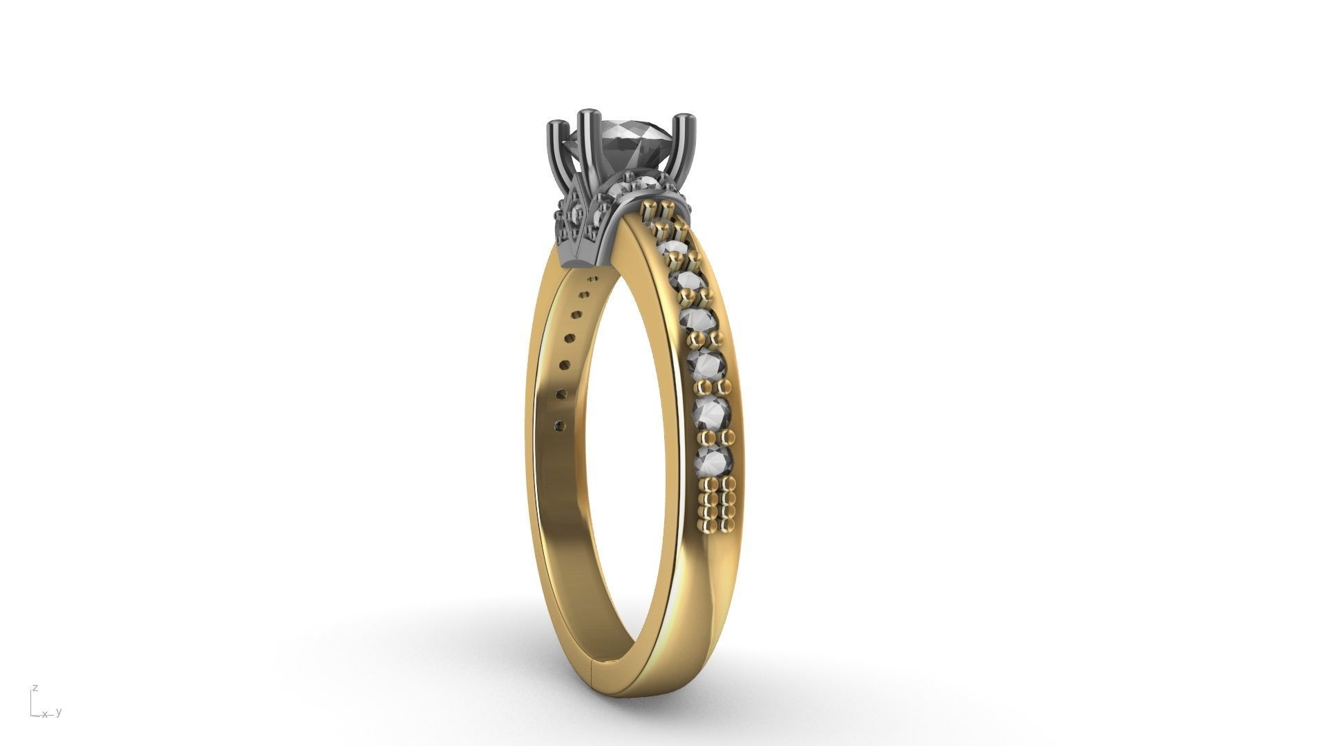 engagement ring stl verified  3D print model_12