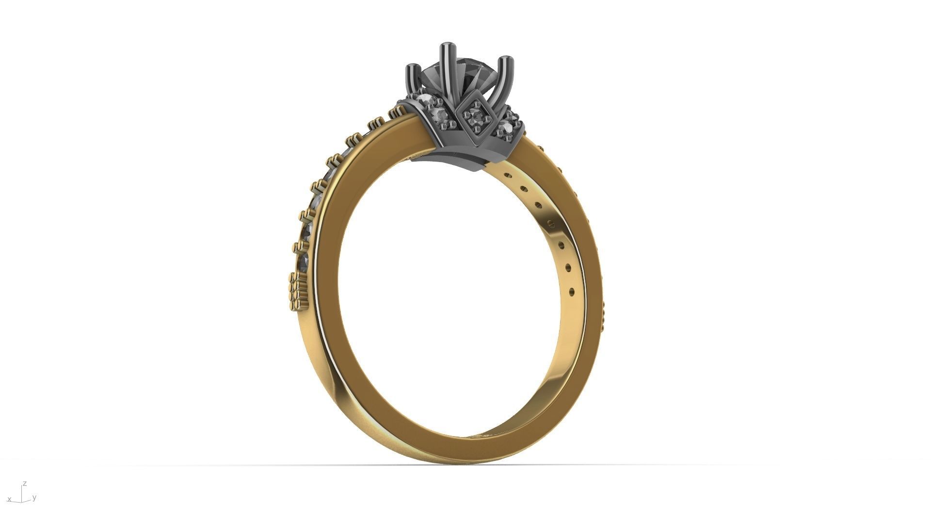 engagement ring stl verified  3D print model_27