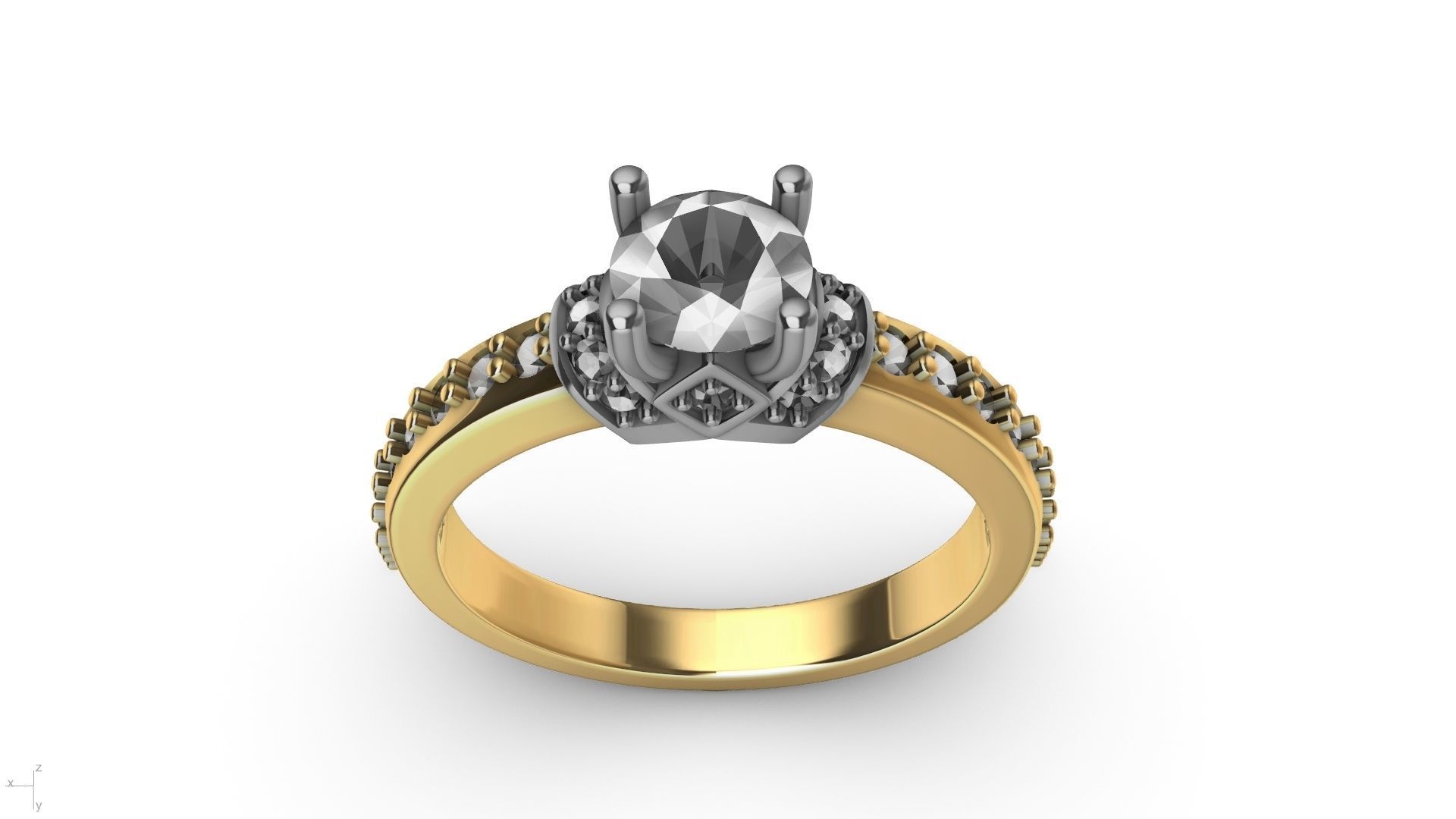 engagement ring stl verified  3D print model_15