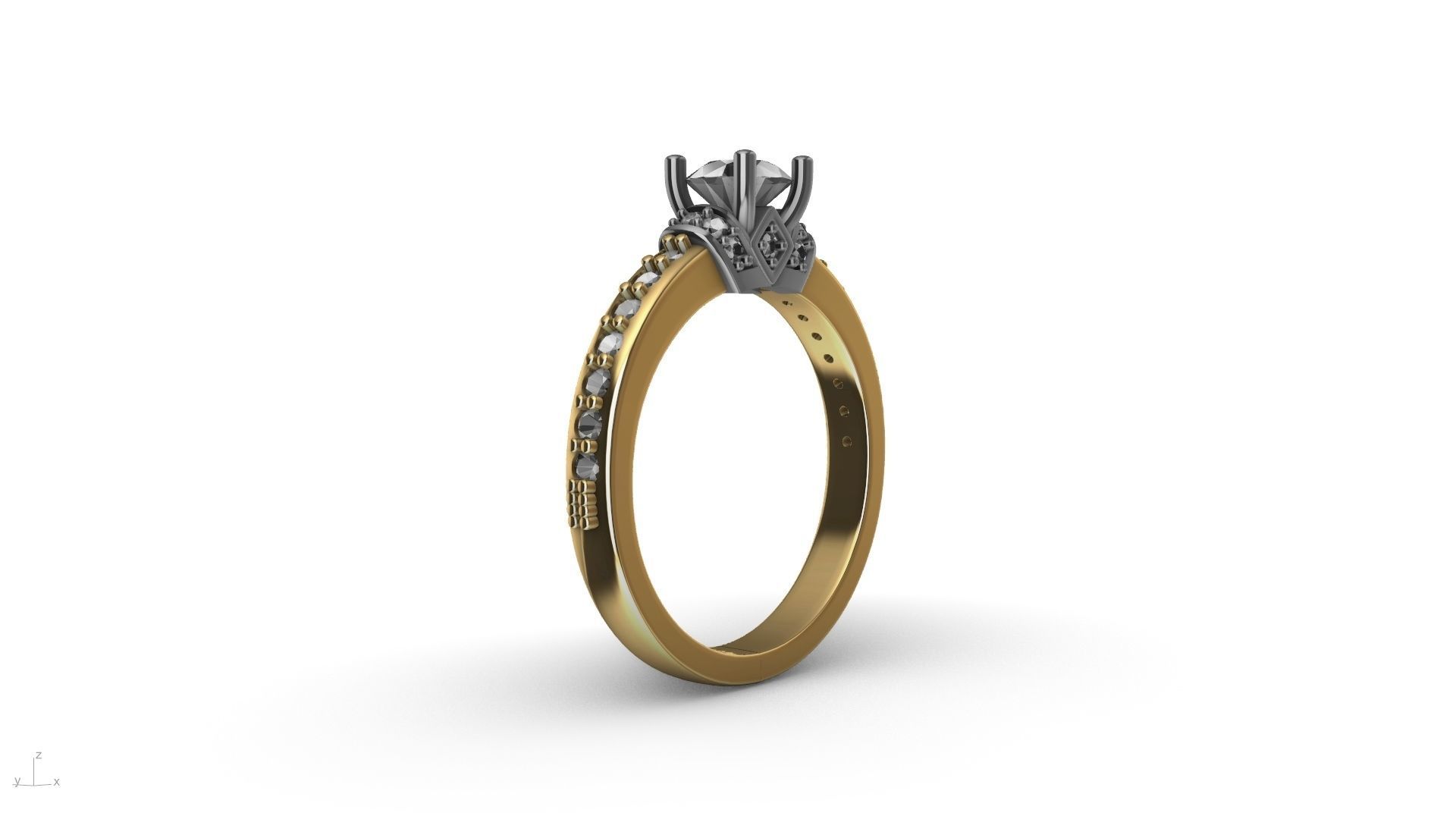 engagement ring stl verified  3D print model_10