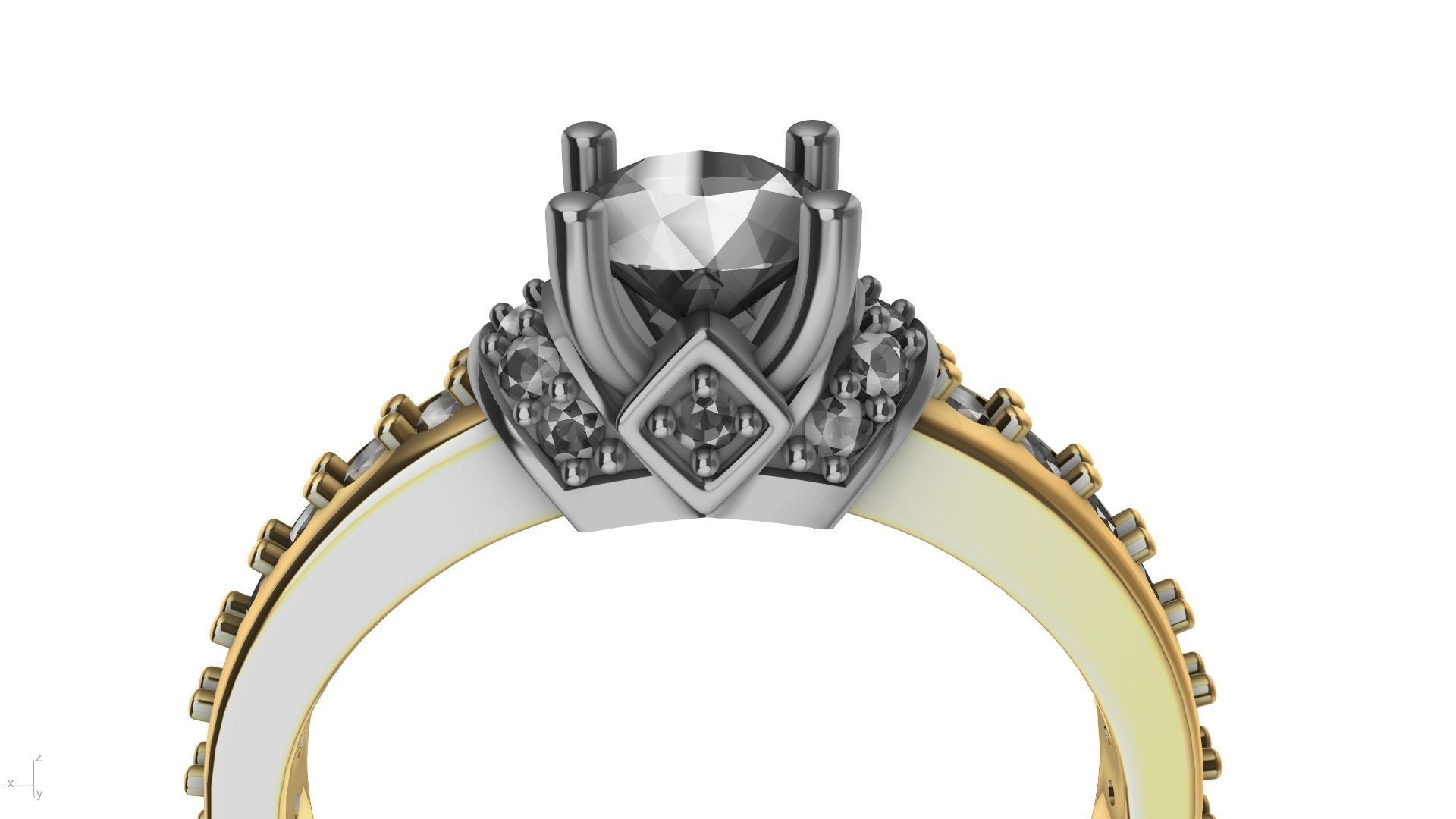 engagement ring stl verified  3D print model_30