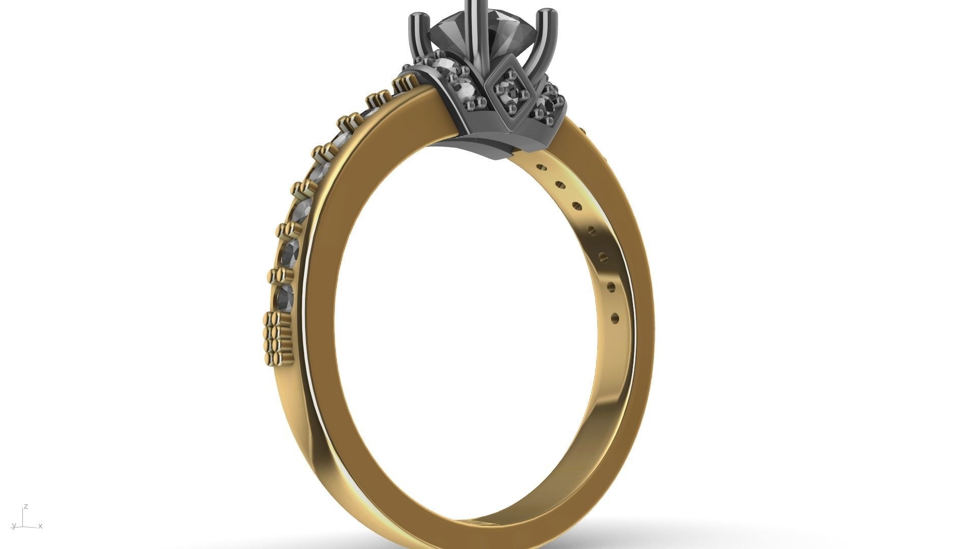 engagement ring stl verified  3D print model_9