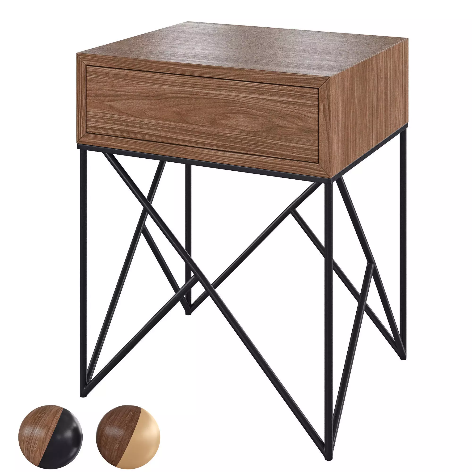 Bedside table Prince 3D model_0
