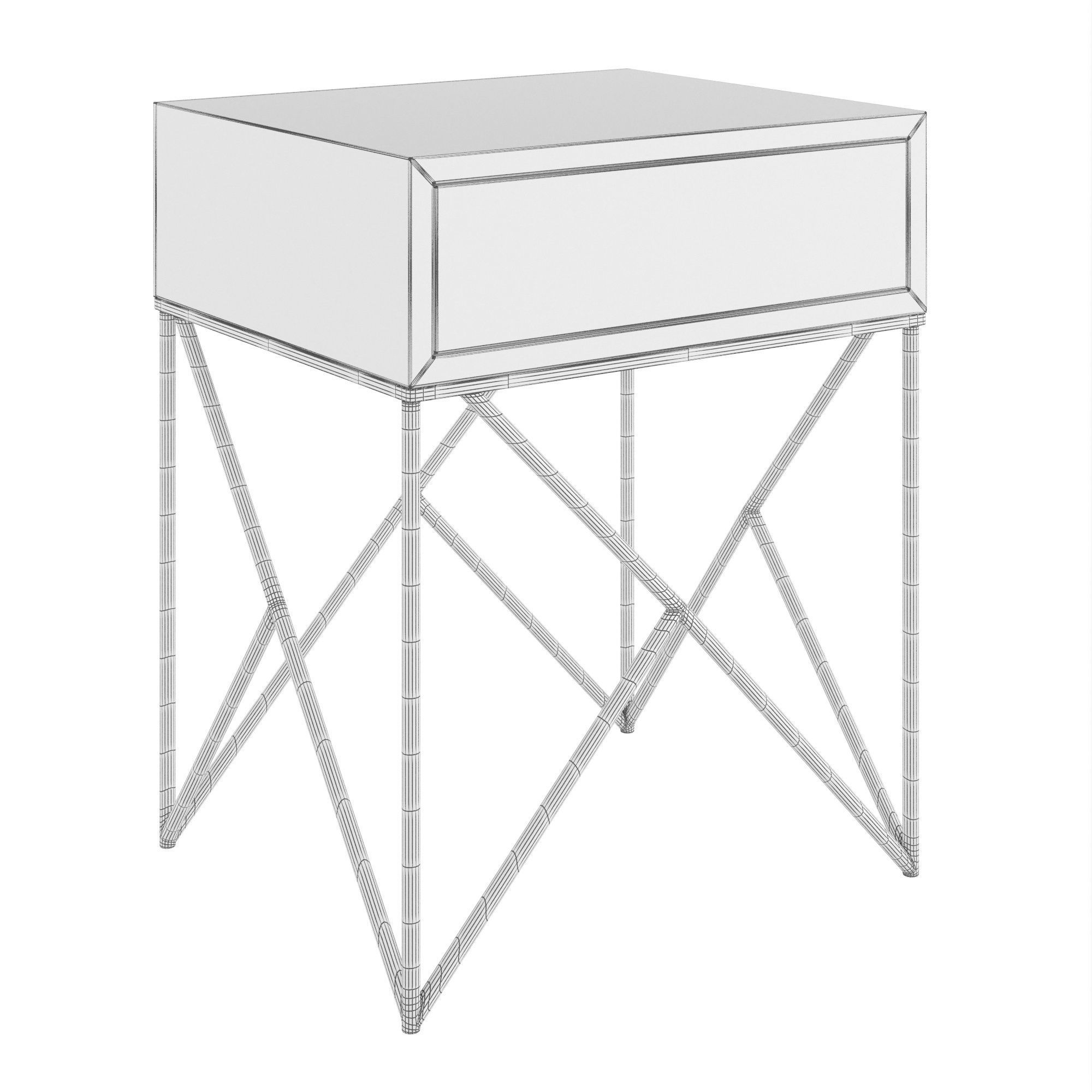 Bedside table Prince 3D model_2