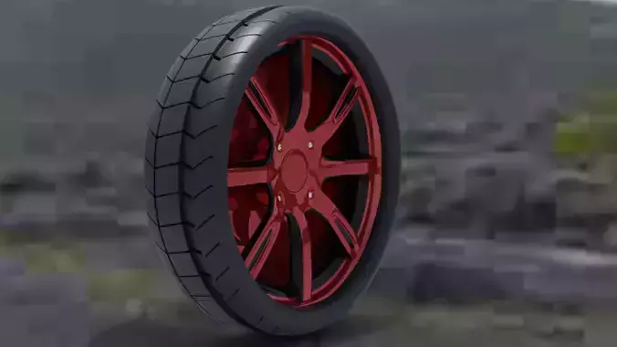 Tire And Rim Free 3D model