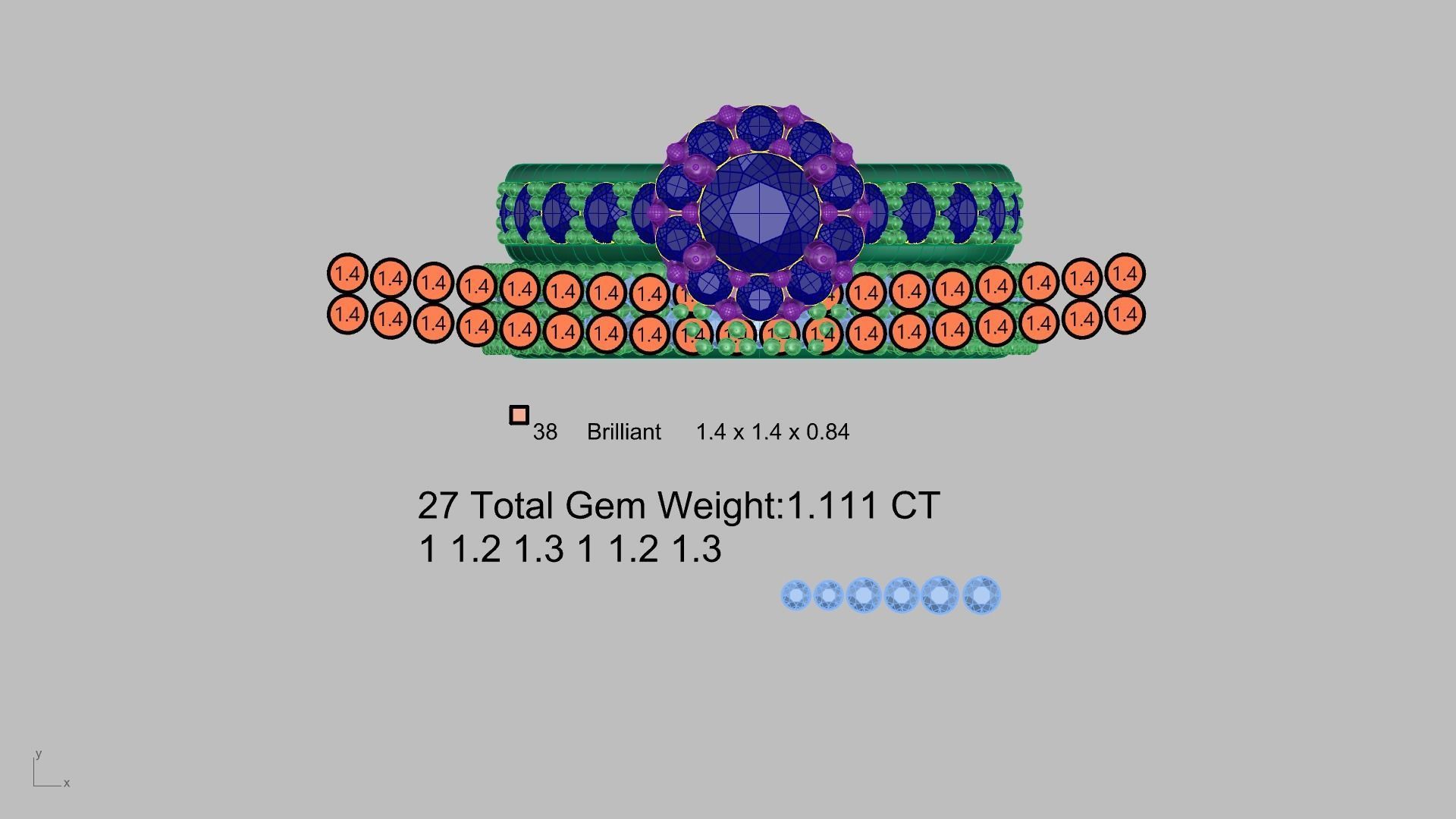 diamond wedding band shadow band stl verified  3D print model_26