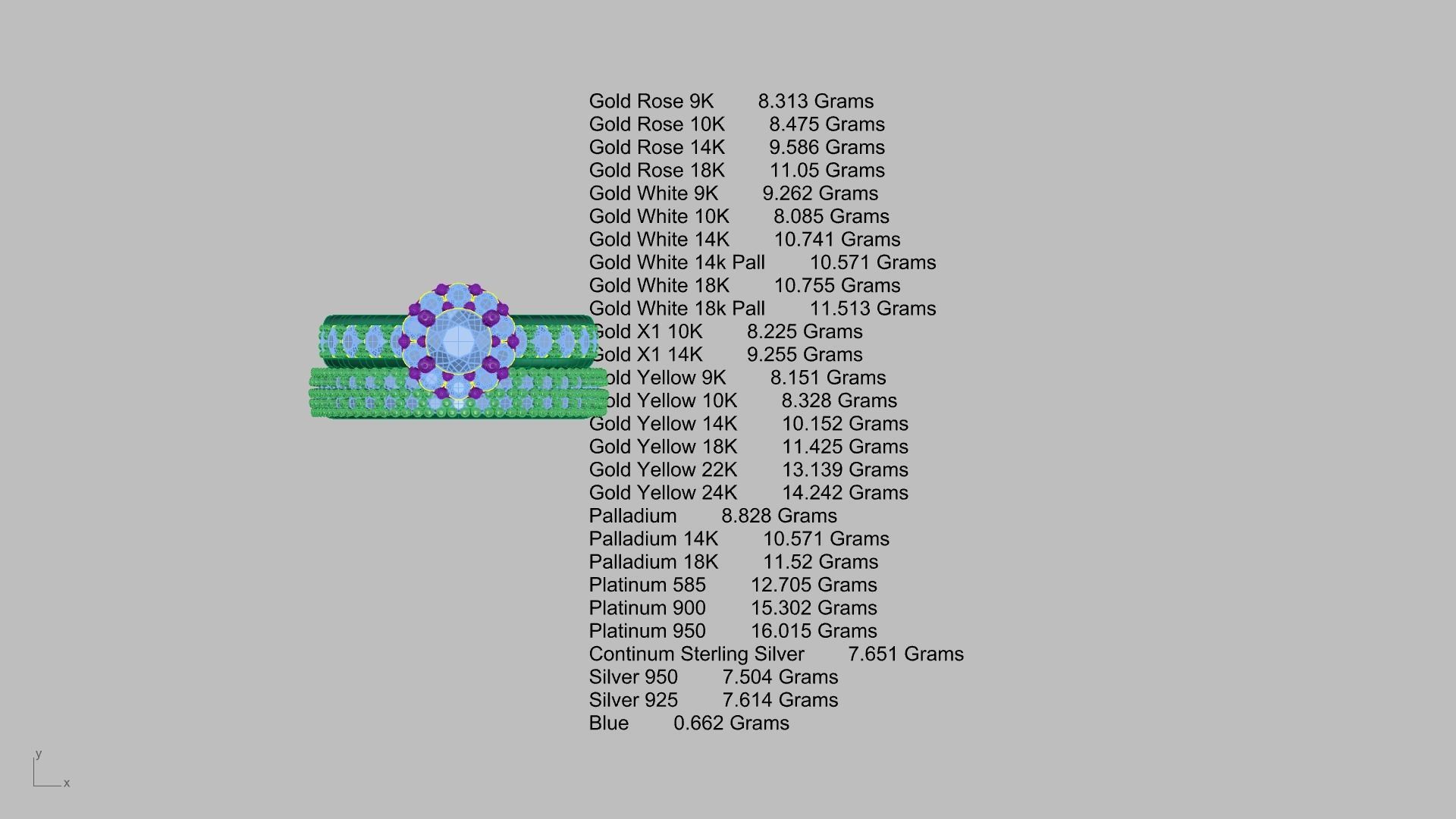 diamond wedding band shadow band stl verified  3D print model_27