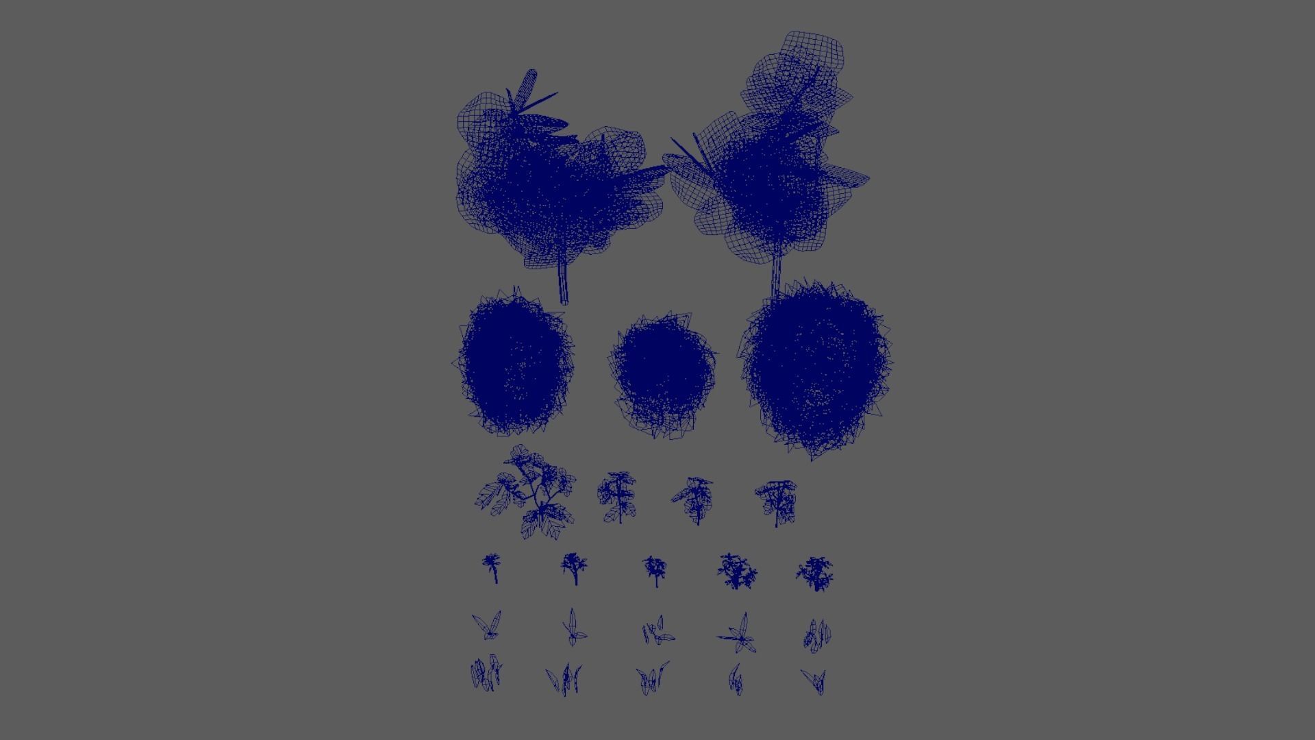 Stylized Foliage Pack - UE4 preview images Low-poly 3D model_2