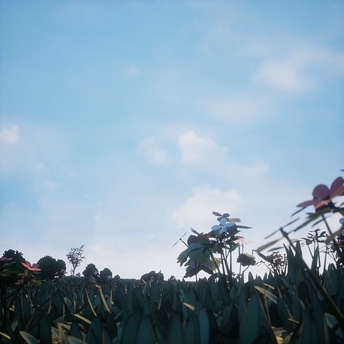 Stylized Foliage Pack - UE4 preview images Low-poly 3D model