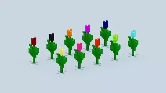 Voxel Tulip