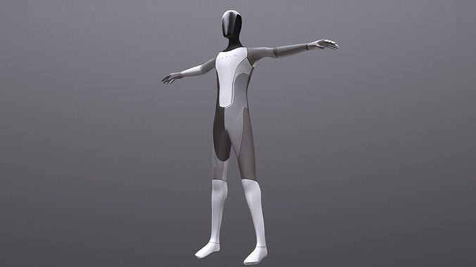 TESLA BOT CHARACTER PBR Low-poly 3D model