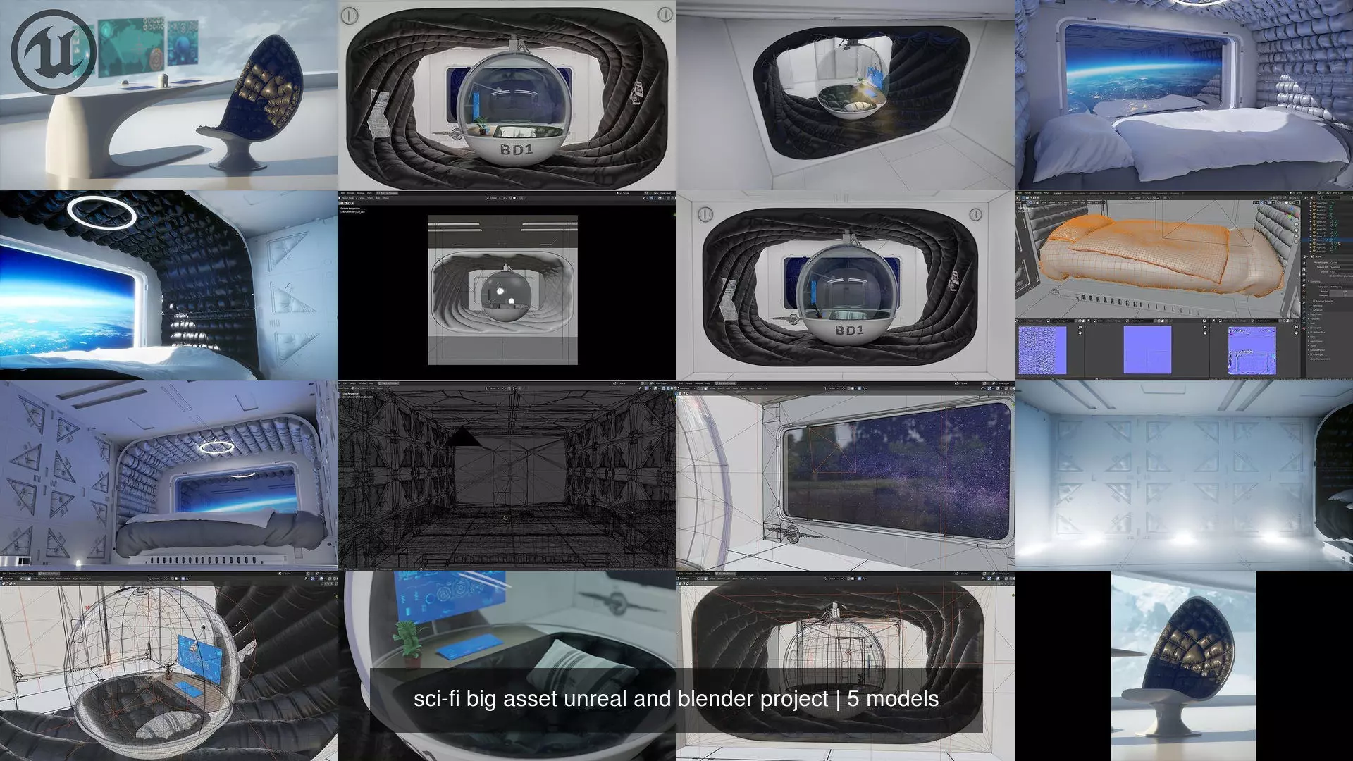sci-fi big asset unreal and blender project 3D Model Collection_5